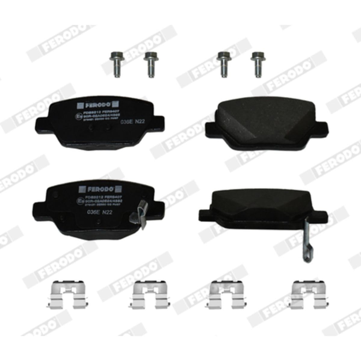 FERODO Plaquettes de freins Arrière avec indicateur d'usure Épaisseur 17,3mm avec accessoires FDB5212 Compatible avec FIAT Tipo 3/5 portes 356 Tipo Break 356 Tipo Berline 356