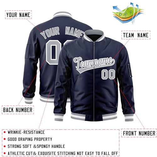 Custom Men's Fashion Varsity Jacket Casual Sportswear Zipper Letterman Jackets Stitched Letters Logo2