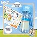 Bluey Decorate Your Own Water Bottle, Repositionable Stickers, Great For Bluey Birthday Parties, Summer Sports, and More, Reusable BPA-Free Water Bottle for Kids Ages 3, 4, 5, 6