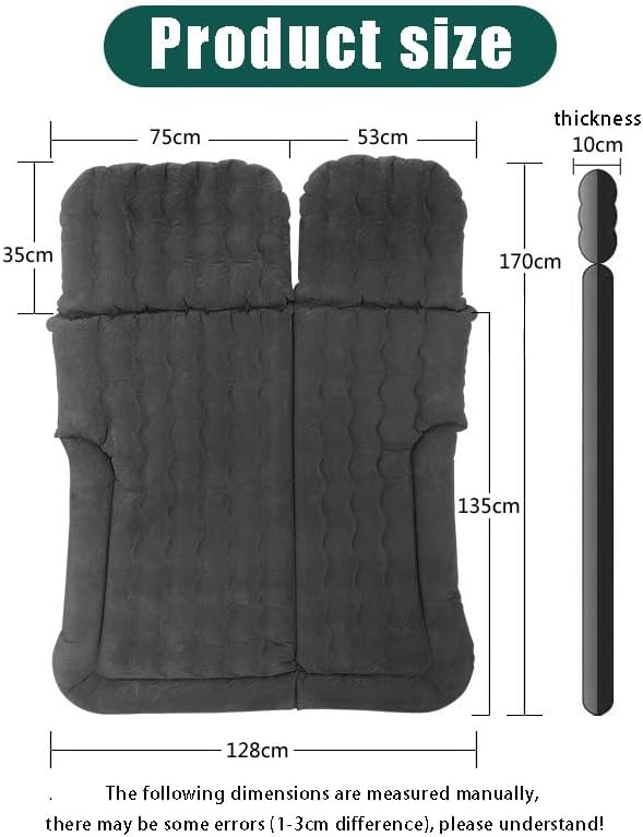 Car Air Mattress with Car Air Pump 2 Pillows for Alfa Romeo 147/156/159/164/166/MiTo/Spider/Alfetta GT, Comfortable Durable, for Camping, Hiking, Trip and Other Outdoor Activities,C Blue