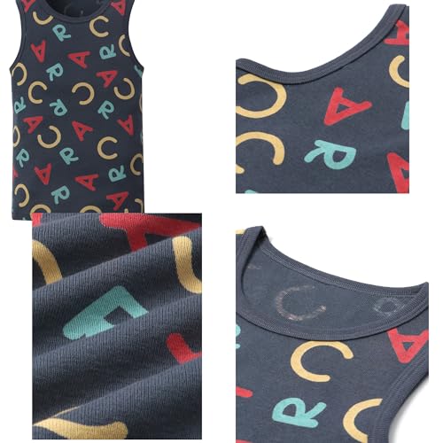 Image of benetia Toddler Baby Boys Cotton Sleeveless Tank Top Cartoon Dinosau Undershirts Kids 18 Months- 8Years 3-Pack