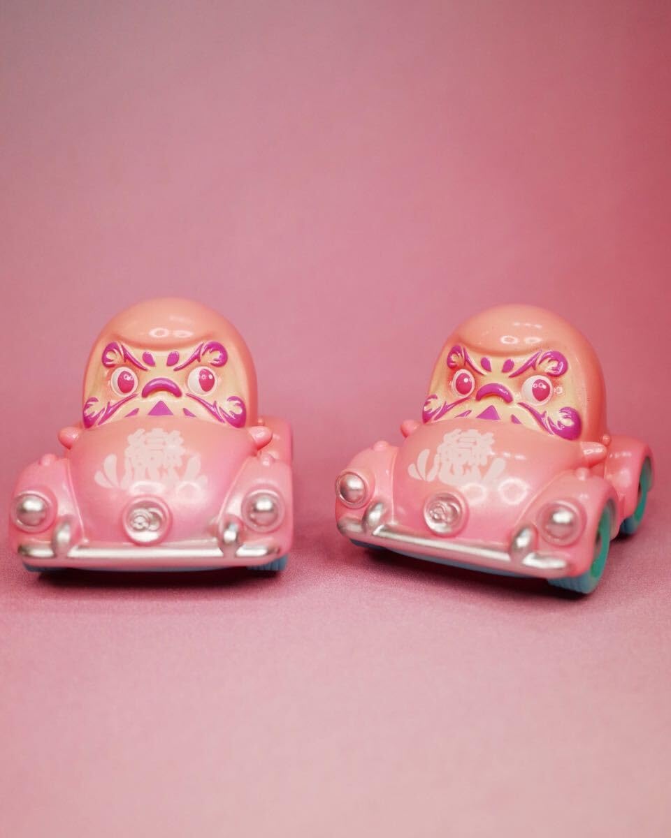 リターンカー・達磨ダルマプルバック恋開運ソフビフィギュアおもちゃ