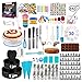 Nifogo Kit Pasticceria Professionale, Set Pasticceria, Accessori Pasticceria, Kit Torte, Kit per Dolci, Stampi per Dolci, Piatto Girevole per Torte, 76*Bocche Decorative,100* sac a Poche(442Pcs)
