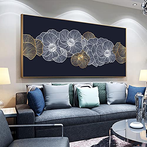 Impression fleurs abstraites toile de qualité supérieure pour décoration murale raffinée - 2