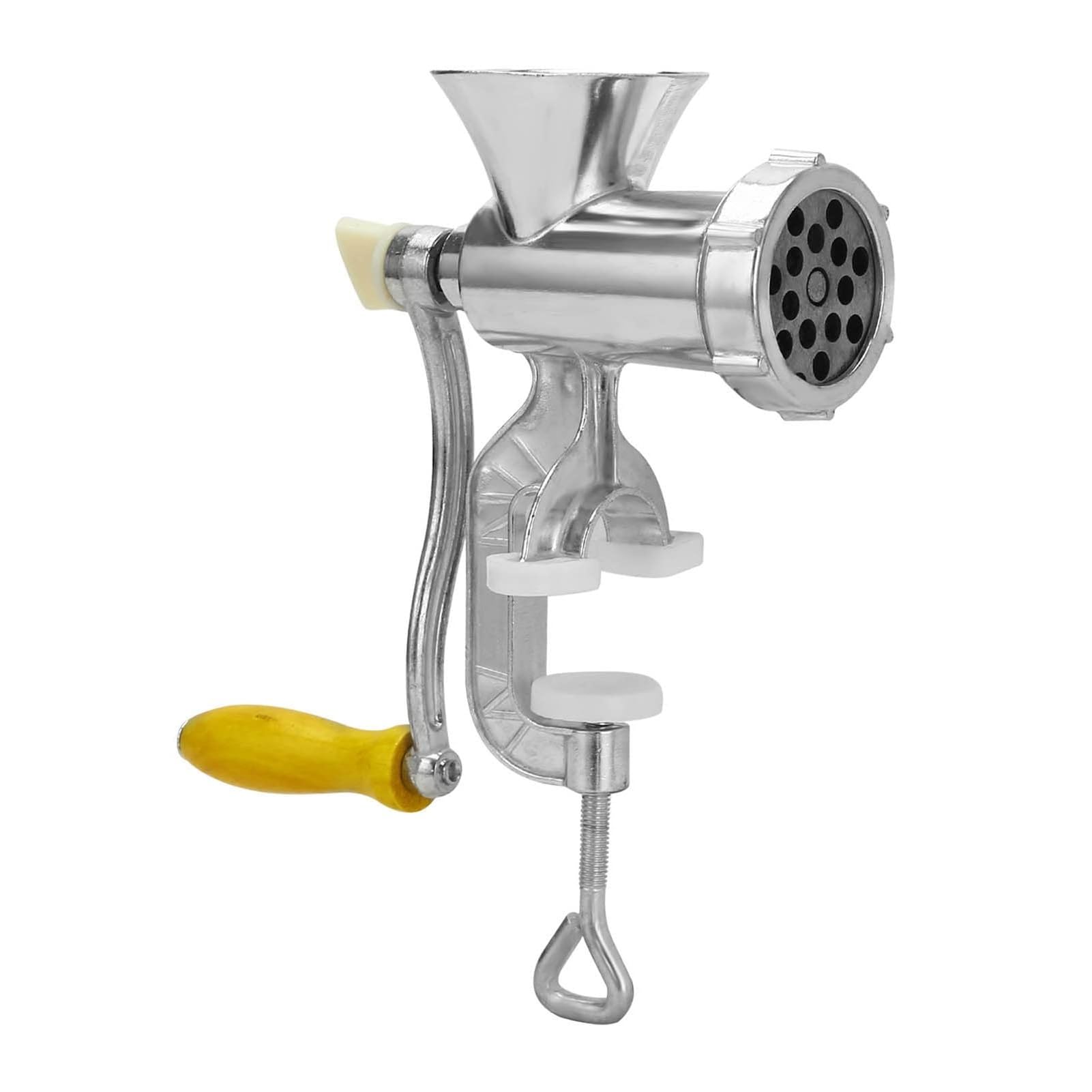 Manual Meat Grinder Aluminum Alloy Meat Mincer with Tabletop Clamp Handle Meat Grinder for Kitchen Making Pork Beef Fish Chicken Sausage Stuffing