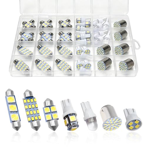 Kit de 42 luces LED interiores para auto 6000K T10 y más miniatura 1