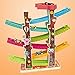 Detazhi Holzblock Pädagogisches Spielzeug Track Parkgarage Set Jungen und Mädchen Geschenke für Kleinkind Spielzeug Rennwagen Rampe Rampen (Farbe: Mehrfarbig, Größe: Freie Größe)
