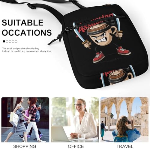 Capuccino-Assassino Merch Mini Crossbody Bag Shoulder Bag for Men Small Messenger Satchel Bag for Women4