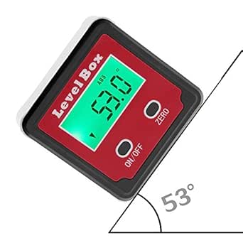 Promisy Precision Digital Protractor Inclinometer Level box, Digital Angle Finder Bevel Box with Magnet Base