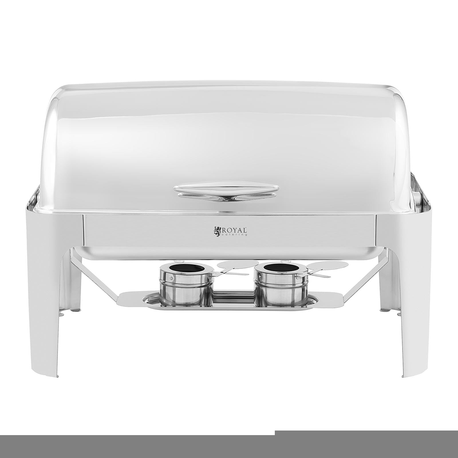 Scaldavivande professionale a candela con coperchio ribaltabile da 8,5 litri e 2 fuochi (materiale: acciaio inox, volume: 8,5 l, 1 vaschetta GN 1/1) di HELLOSHOP26