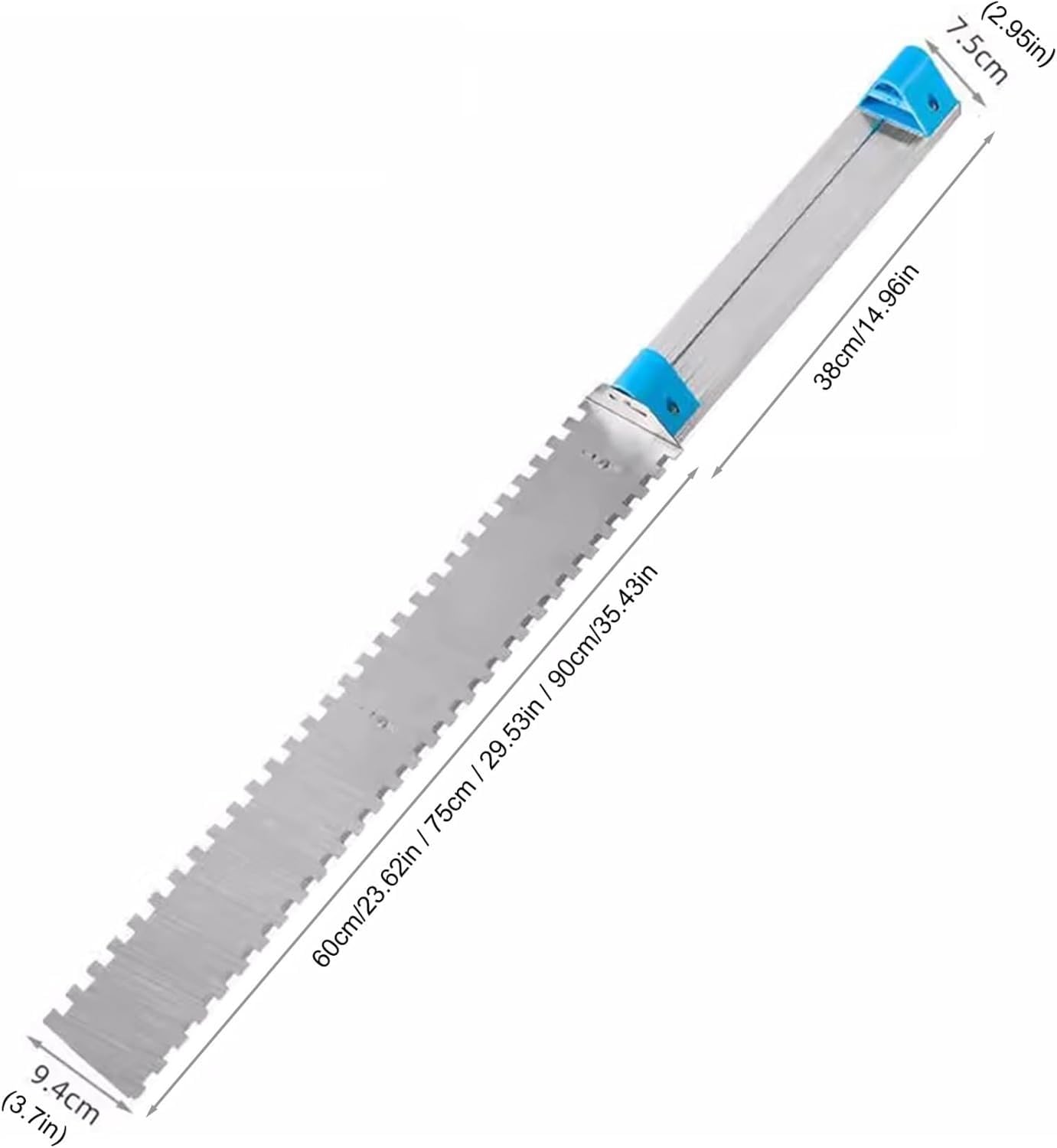 Paleta dentada ajustable for instalación de azulejos - Peine de mortero de precisión y herramienta niveladora(Blade length 90cm/35.43in)