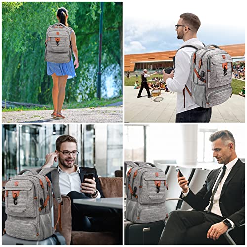 Aokur Laptop Backpack,Computer Backpack,17.3 Inch Travel Backpack Flight Approved,Extra Large Backpack Heavy Duty Tsa Big Capicity Backpack For Colleage School Bookbag,Grey #TOP5