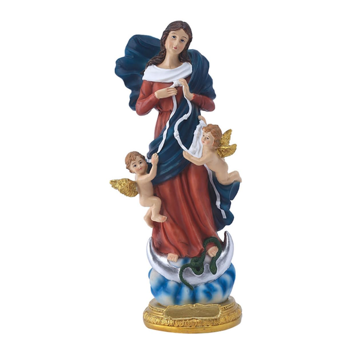 Statue Vierge en résine aux détails fins pour décoration d'église