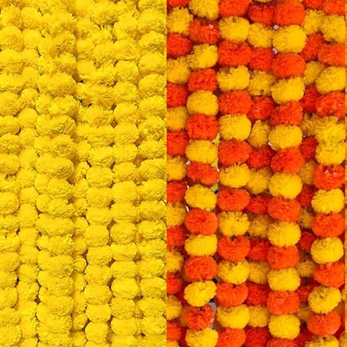 Artificial Flowers for Decoration, Marigold Garlands Decoration, ...