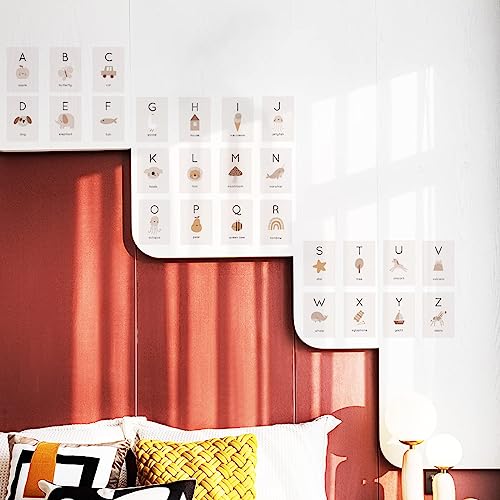 Alphabet Wall Decals Boho Style Letter Wall Stickers Peel And Stick Removable Wall Stickers For Kids Nursery Bedroom Living Room Décor #TOP4