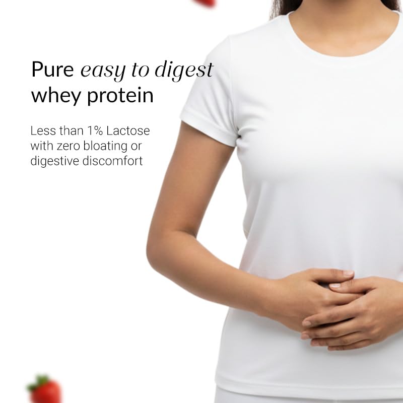 Image of Nutrova Whey Protein Isolate |Refreshing Strawberry Flavour| 24g Clean Protein & 5.5g BCAAs | Low Lactose, Easy to Digest | No Added Sugar or Artificial Sweeteners | Premium Protein for Men & Women (Travel pack)