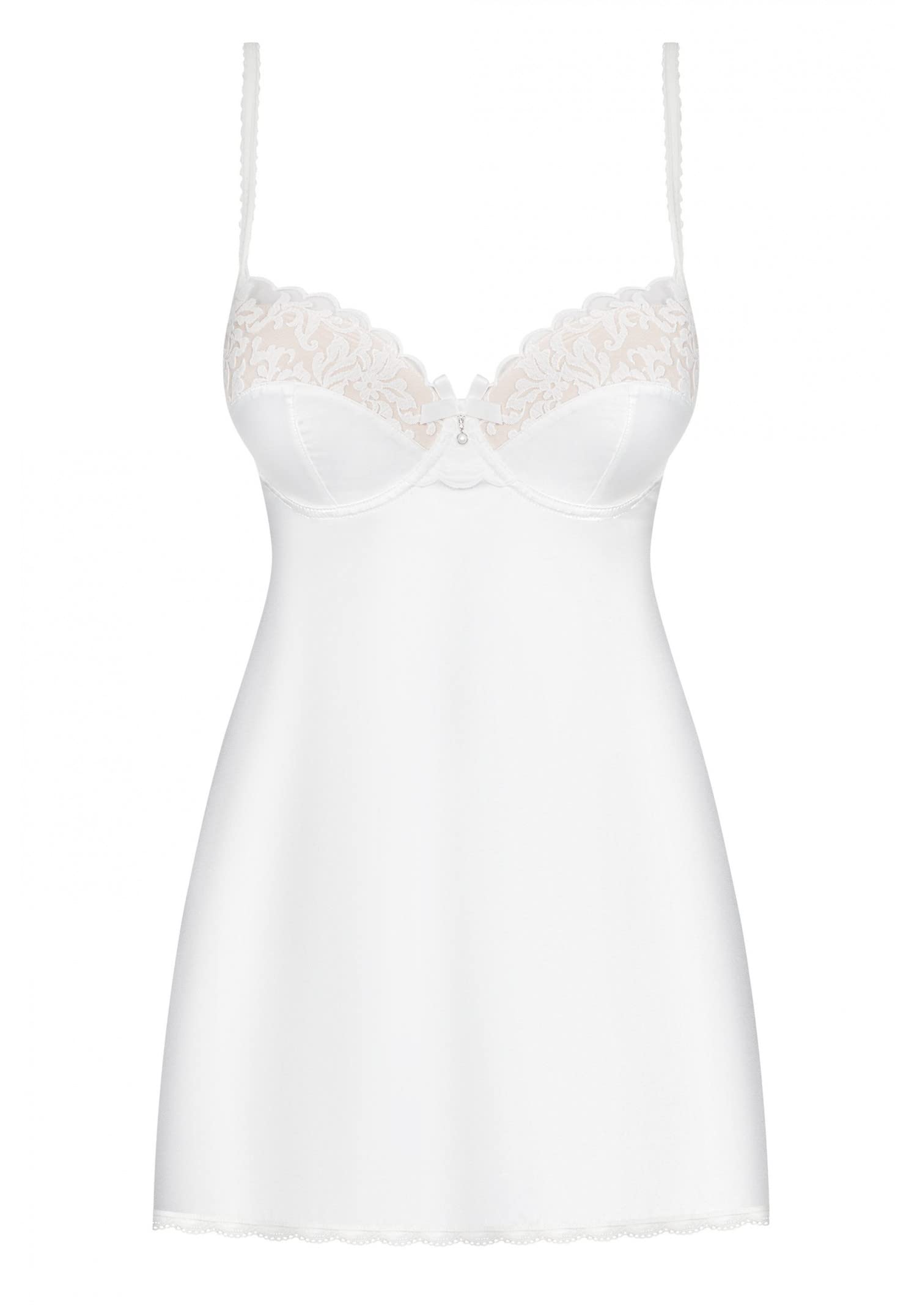 Selente Love & Fun verführerisches 3-teiliges Damen Dessous-Set aus Negligee/Babydoll, passendem String & Satin-Augenbinde, Made in EU
