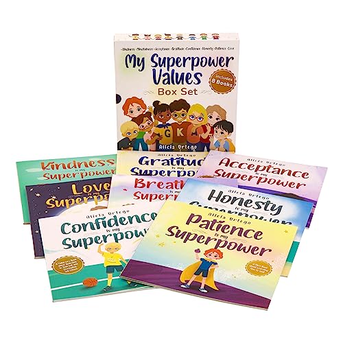My Superpower Values 8 Book Box Set (Books 1-8: Kindness, Mindfulness, Acceptance, Gratitude, Confidence, Honesty, Patience, and Love) (My Superpower Books) - Image 3