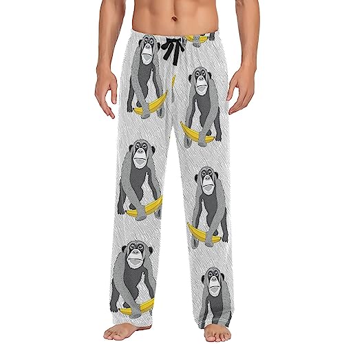 Image of Fisyme Mens Pajama Pants Men's Pajama Bottoms Soft Sleep Lounge Pj Pants