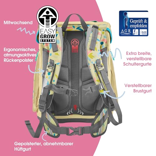 Sac d'école Space Schulranzen-Set Step by Step Cat Lilly jaune 5 pièces