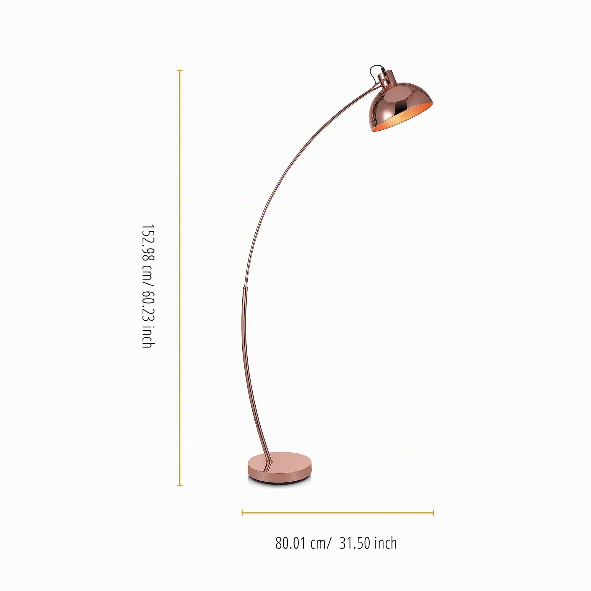 Lampada da Terra LED Oro Moderna Ricurva Versanora Arco VN-L00025-EU