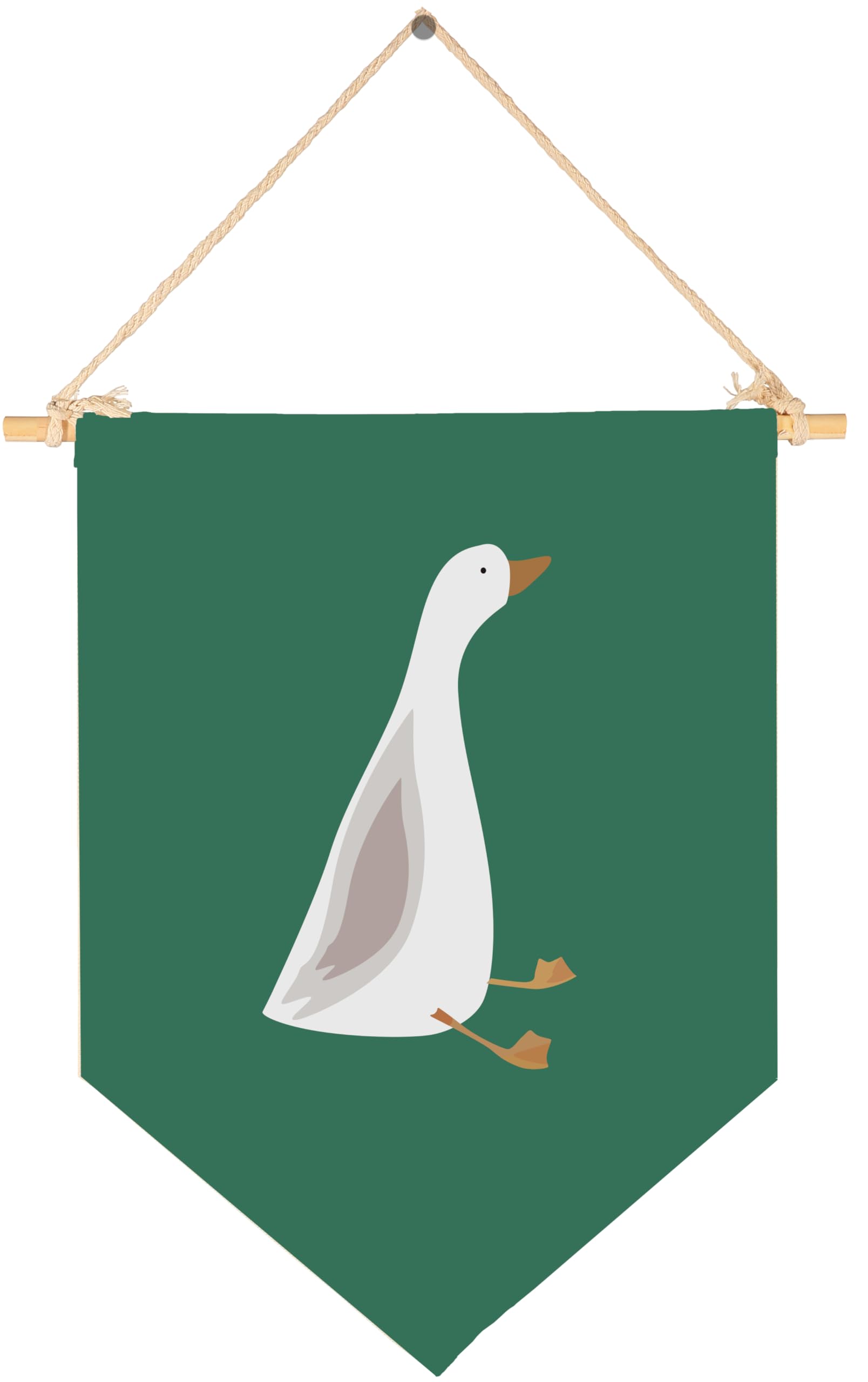 Silly Goose Wall Art,Farm Animal-Cute Goose Flag Wall Decor Gifts for Baby Girls Boys Kids-Canvas Hanging Pennant Banner Wall Sign Gifts for Nursery Baby Room Playroom Reading Room Bedroom Front Door