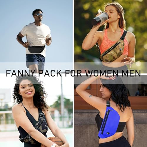 Image of Fanny Pack for Women Men,Crossbody Fanny Pack Water Resistant Sports Waist Bag Pack, Belt Bag for Travel Hiking Running