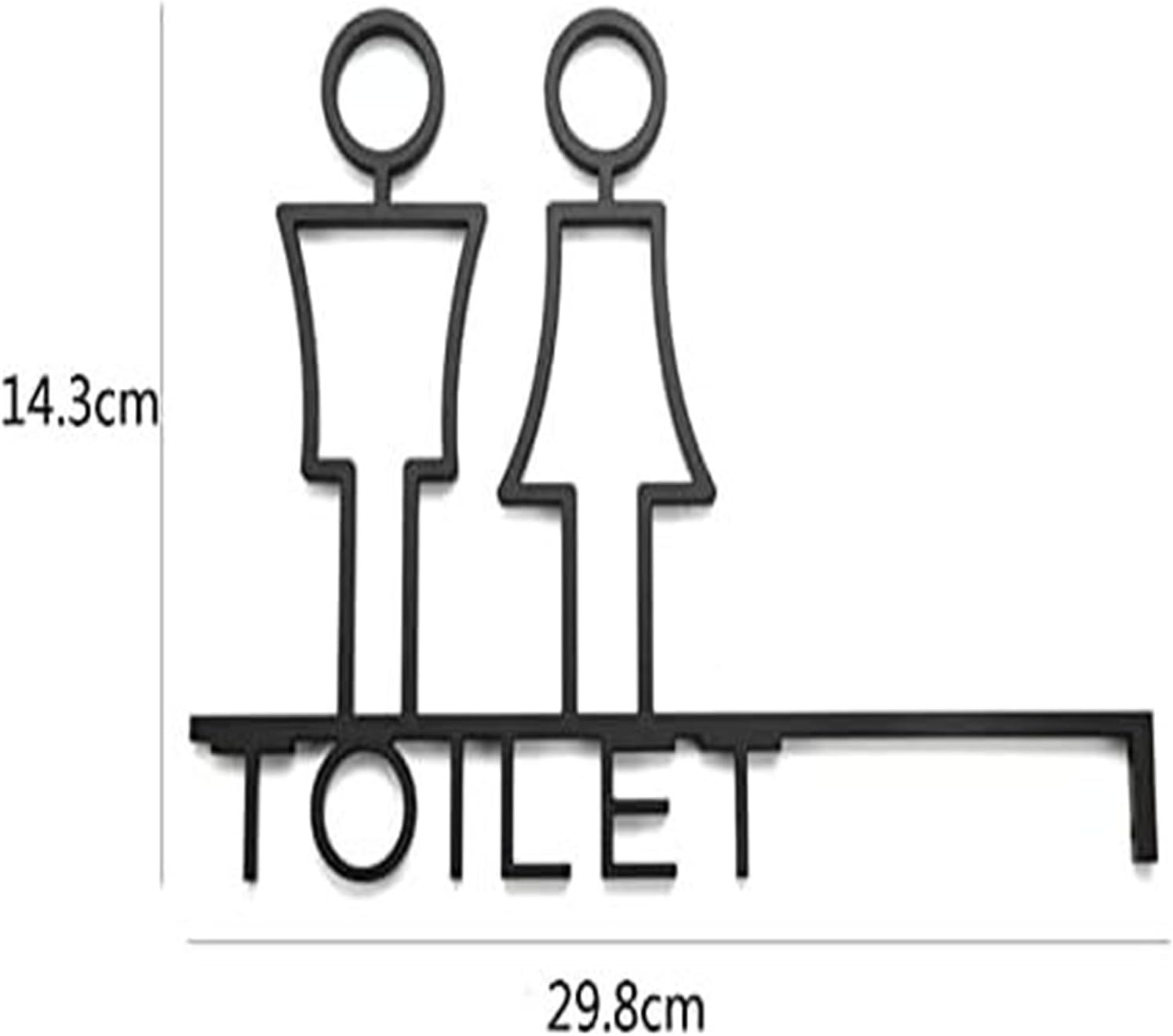 toilet sign, Toilet Sign for Business Bathroom Signs, Men And Women Restroom Aluminum With Arrow Multicolor