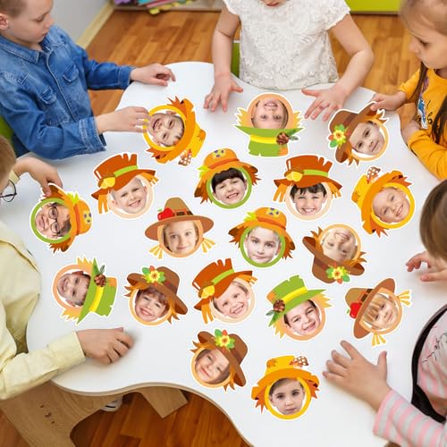Image of 36 Pcs Scarecrow Cutouts for Bulletin Board Decoration Fall Cutouts with Photo Space for DIY Craft for Autumn Classroom Party Decor (Scarecrow)