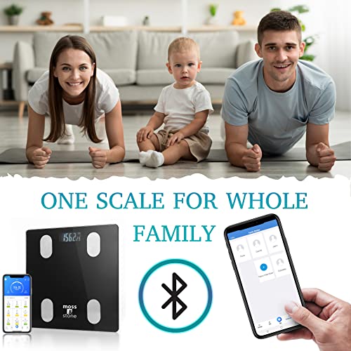 Smart Scale, Wireless Digital Bathroom Scale For Body Weight, Bluetooth Body Composition Analyzer, Body Fat Scale With Smartphone App, Bluetooth Scale By Moss & Stone #TOP6