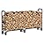 Mr IRONSTONE 8ft Firewood Rack outdoor with Mesh Base, For Store Logs of Various Size, Fireplace Wood Storage indoor for Courtyard, Patio (Capacity 650 lbs)