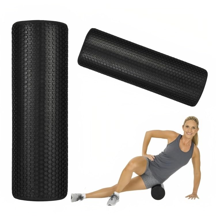 Healthtrek Foam Roller for Back Soft & Portable Foam Roller - High Density Foam Roller for Muscle Massage - Back Roller - Leg Roller - Exercise Massage Foam Roller for Physical Therapy (45 CM, Black) (B0CBPVCY27) Amazon Price History, Amazon Price Tracker