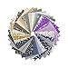 Chris.W 35Pcs Quilting Fabric Squares Sheets, 10"x10" Cotton Craft Fabric Bundle Patchwork Pre-Cut Quilt Squares for DIY Sewing Scrapbooking Quilting Dot Pattern(Dark Color Set)