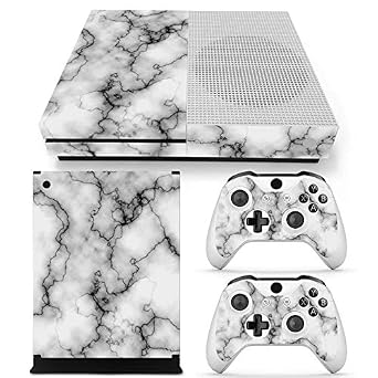 Glossy Protective Vinyl Decal Skin / stickers Wrap Cover for Xbox One S Slim Console + 2 controller (Camouflage Marble)