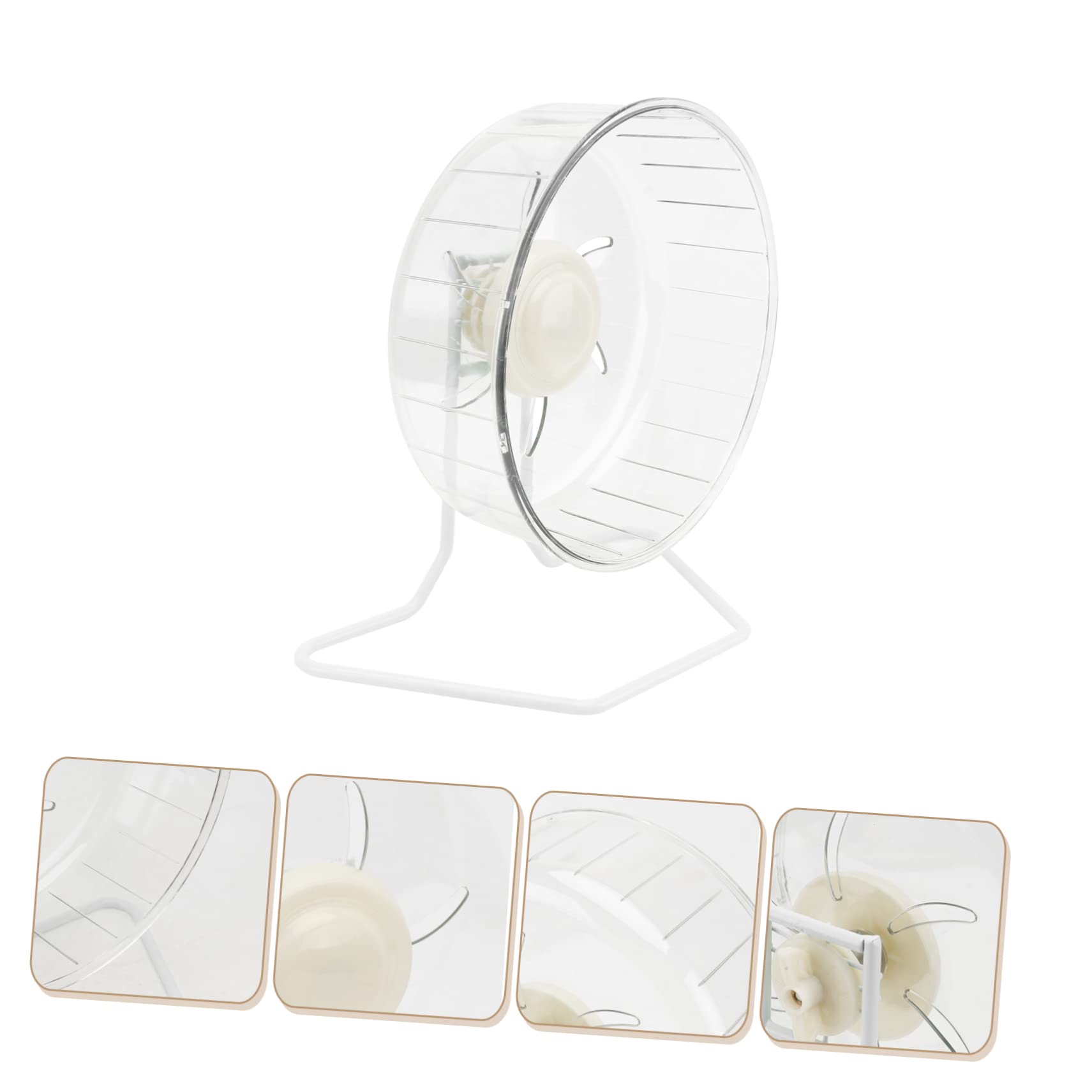 Beavorty Leises Hamsterrad 16cm aus Geruchlosem Kunststoff mit Ständer Geräuscharmes Laufrad für Hamster und Kleintiere Spielzeug zur Bewegung und Fitness