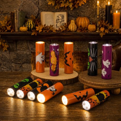 12 Pcs Halloween Flashlights Gift Bulk, Basket Stuffers, Batteries Included by Kingdder - Used condition - Image 8