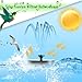 AMZtime Solar Water Fountain, Upgraded Solar Bird Bath Fountains with 6 Nozzles, Free Standing Floating Solar Powered Water Fountain Pump for Bird Bath, Garden, Pond, Pool and Outdoor