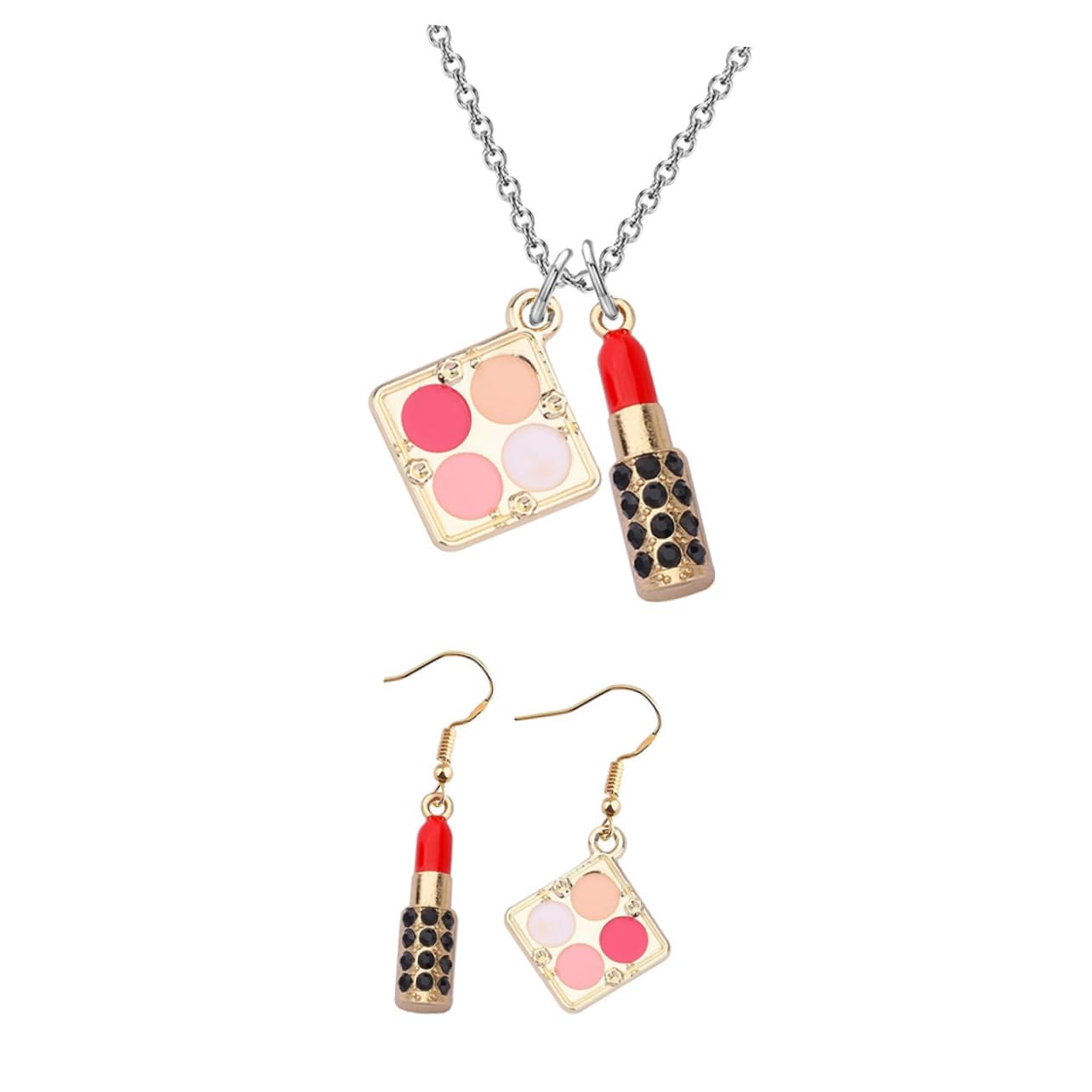 TENDYCOCO 1set Necklace Earring Set DIY Jewelry Fashion Earrings for Women Clavicle Necklace Fashion Jewelry Letter Necklace for Women Earrings for Women Orrous Necklaces Lady Earrings Alloy
