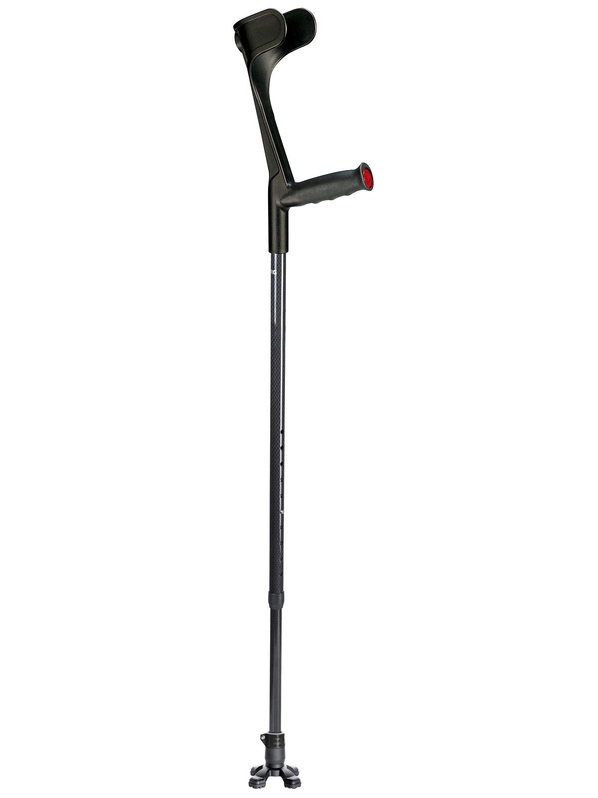 Ossenberg KLASSIKER aus Carbon in schwarz mit Ergo Softgriff inkl. SAFETY FOOT als Paar