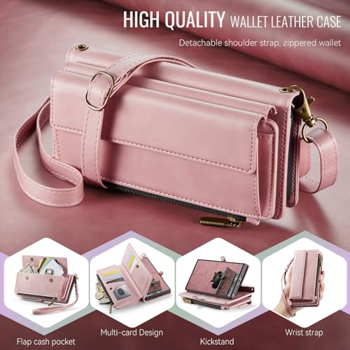 Étui portefeuille Samsung A16 5G Rose housse protection - 7