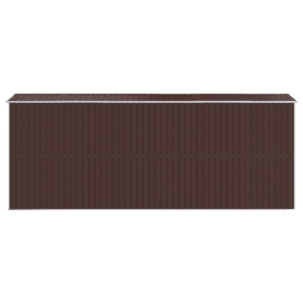 Générique Abri de Jardin Marron foncé 192x523x223 cm Acier galvanisé,Maison & Jardin,Pelouses & Jardins,Vie en extérieur,Structures extérieures,Cabanes & abris de Jardin,3147464
