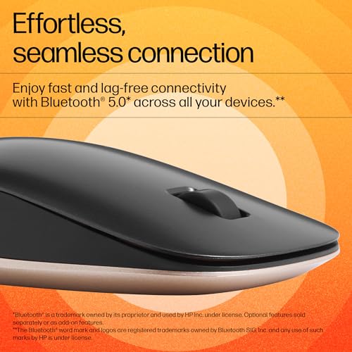 Image of HP 410 Slim Bluetooth Mouse with 1200 DPI Optical Sensor,Ambidextrous Design,Compact Size,Portable, 12 Months Battery Life, 3 Years Warranty