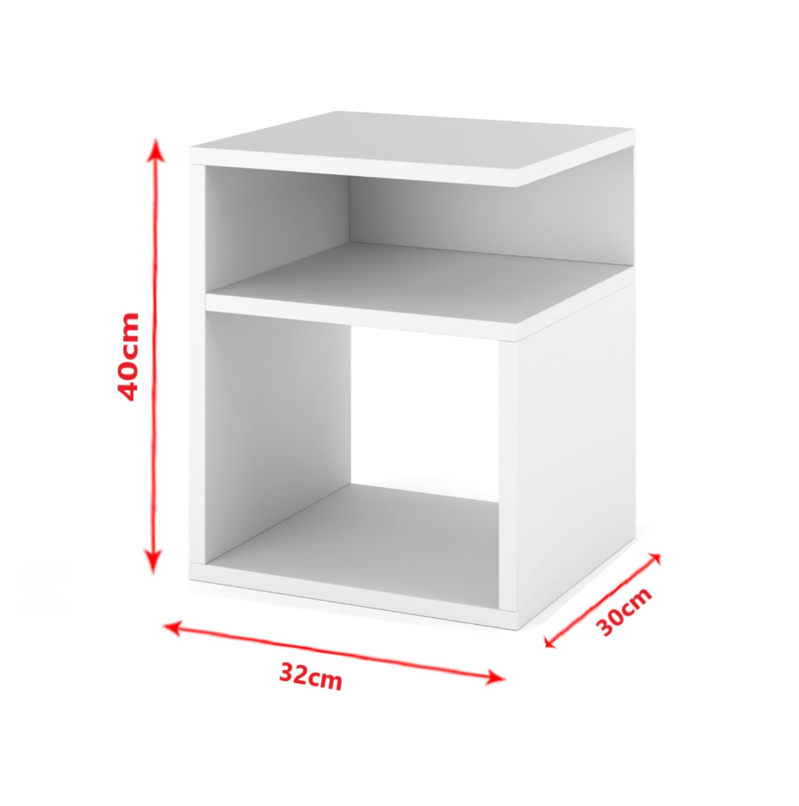 MRBLS Nachtkastje, set van 2 stuks, boxspringbed, nachtkastje, moderne meubels zonder laden, voor je slaapkamer, woonkamer, bijzettafel, eenvoudige banktafel (Sonoma) - 32 x 40 x 30 cm (b x h x d