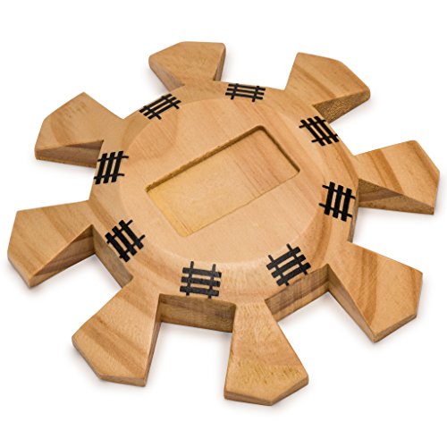 Yellow Mountain Imports Mexican Train Complete Set With Double 12 Number Dominoes, Wooden Hub, Die Cast Train Markers, And Scorepad #TOP3