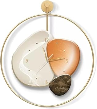 Home Wall Clocks Modern Fashion Decoration Clock Living Room Bedroom Silent Indoor Wall Decoration Home 19.68 InchGold