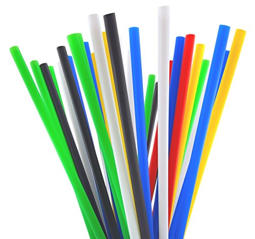 Pitillos de Plástico Flexibles 10 Inch x 0.28 Inch 250 Unids miniatura 1