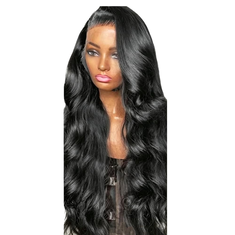 Haarpflege Körperwelle Transparente Lace-Front-Perücke Echthaar 180 Dichte Für Frauen(18inches)