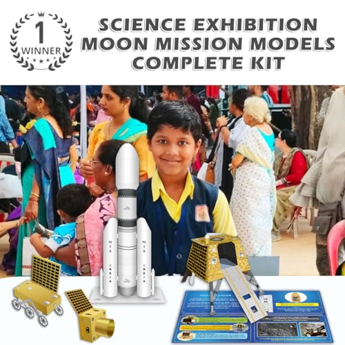 Image of Kit4Curious Moon Mission Science Kit with 50+ DIY Experiments - Space STEM School Project & Science Exhibition Models | Educational Learning Toy for Boys & Girls