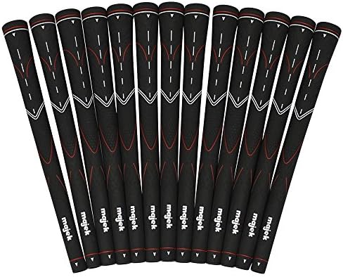50 pcs – Majek Tour Pro Black Midsize Golf Grips