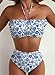 Herseas Women's Bikini Sets Drawstring Front Ruched Top Sweetheart Neck Swimsuit Ruffle Trim Adjustable Straps 2 Piece Bathing Suit Fashionable 2026 Swim Beach Outfits Blue Floral X-Large